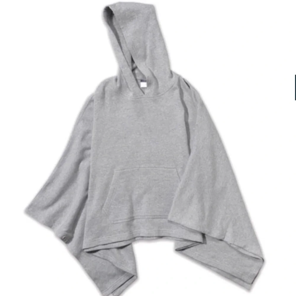 MV Sport Amanda Sweatshirt Poncho in Grey - Picture 2 of 5